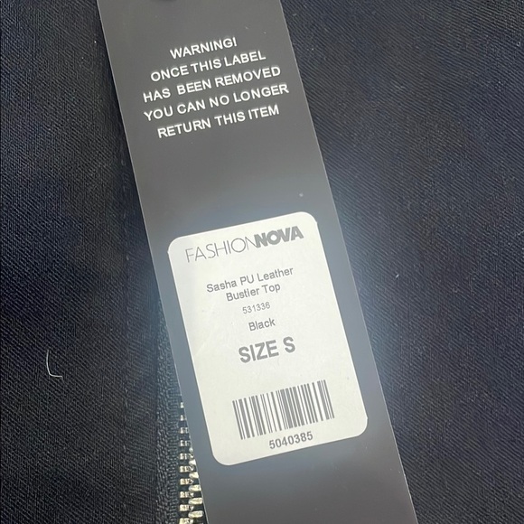 Black Faux Leather Bustier Top fashion nova small new with tags - Picture 4 of 4